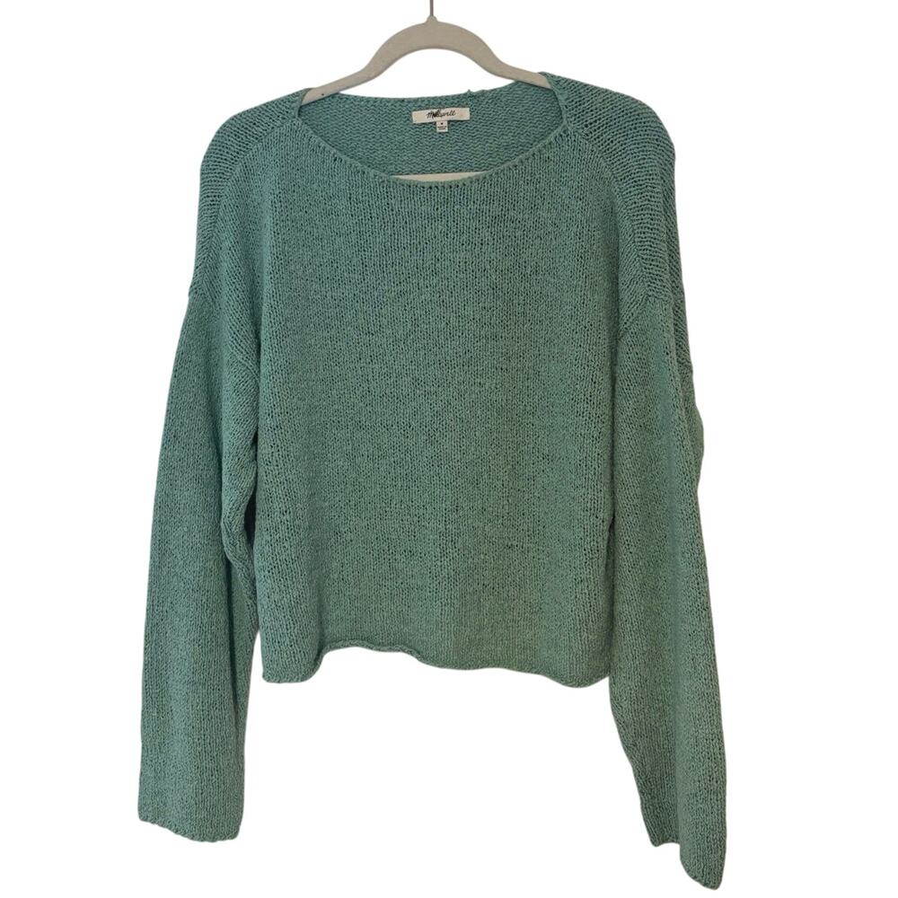 NWOT Madewell Boatneck Pullover Sweater In Wave Crest Size Medium - Picture 3 of 6